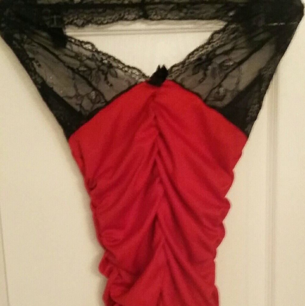 Halter lace and silk